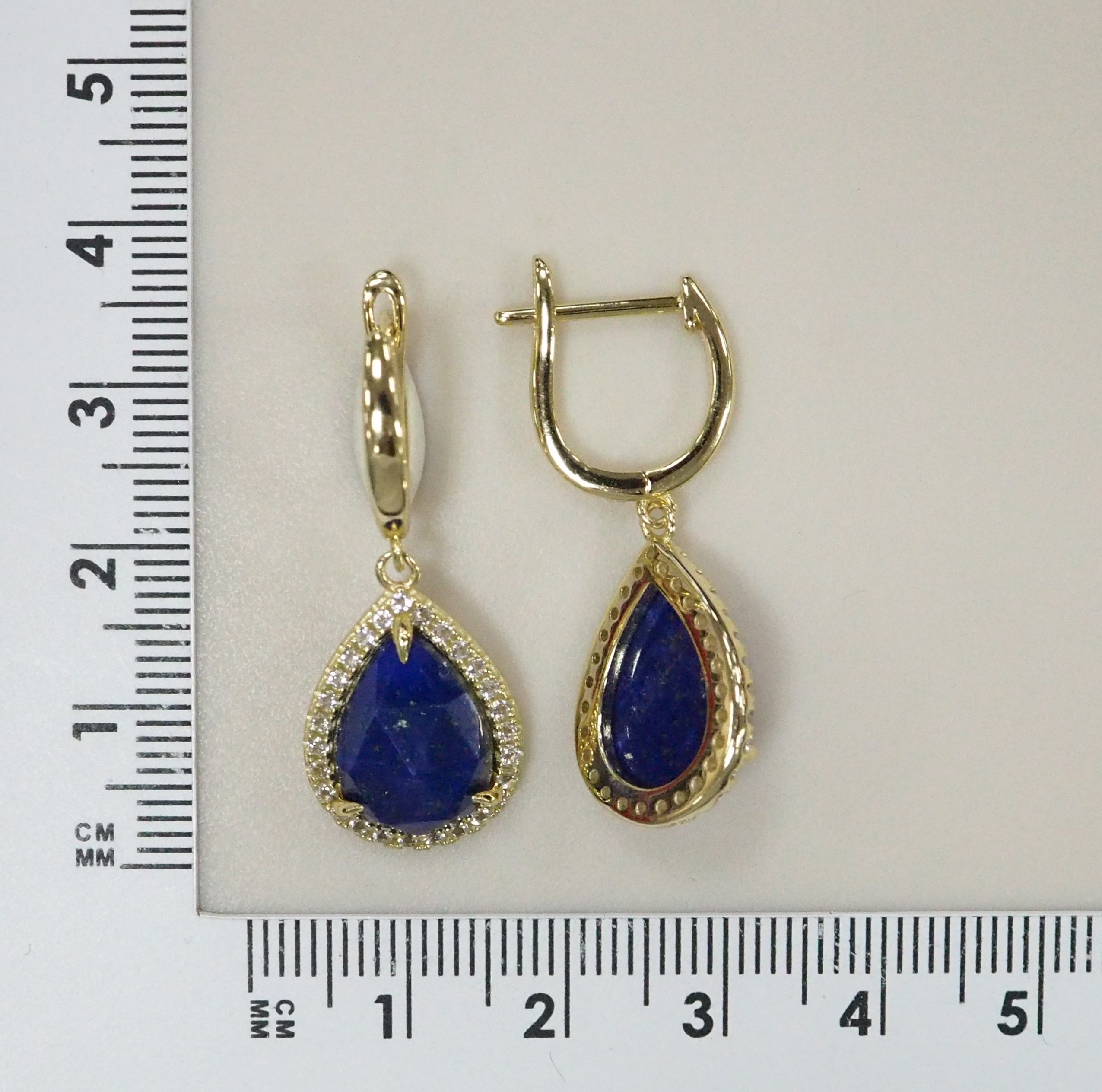 Серебряные серьги с лазуритами